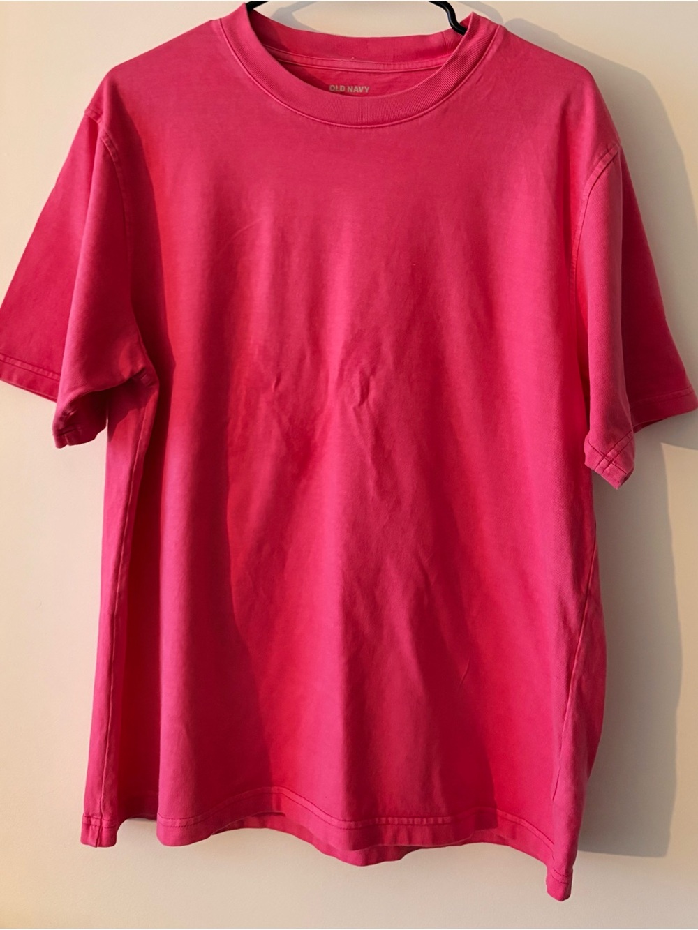 Old Navy Berry Fine Boxy Heavyweight T-Shirt Size S
